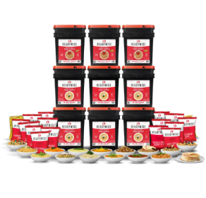 1080 Serving Package - 186 lbs - Includes: 6 - 120 Serving Entrée Buckets and 3 - 120 Serving Breakfast Buckets