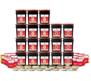 2160 Serving Package - 372 lbs - Includes: 12 - 120 Serving Entrée Buckets and 6 - 120 Serving Breakfast Buckets