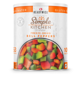 Simple Kitchen Dehydrated Red & Green Bell Peppers - 153 Serving Can