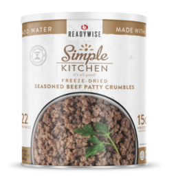Simple Kitchen FD Seasoned Beef Patty Crumbles - 22 Serving Can