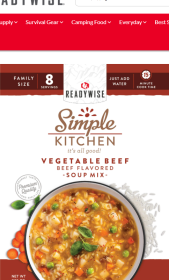 6 CT Case Vegetable Beef Soup